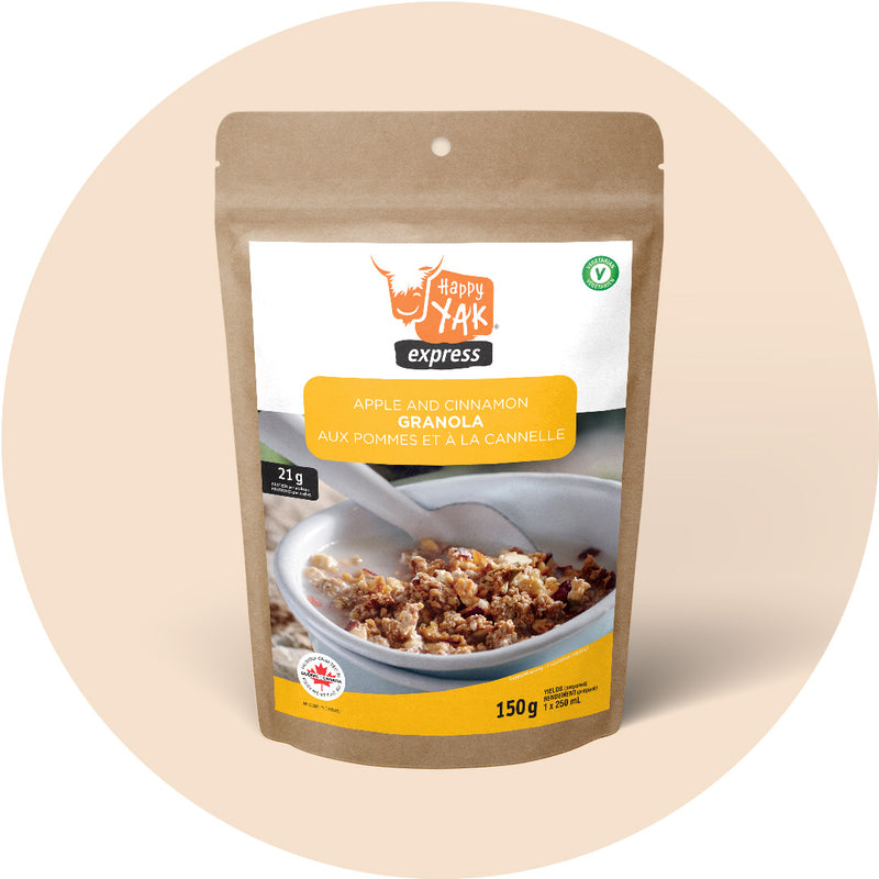 Happy Yak freeze-dried Apple and Cinnamon Granola