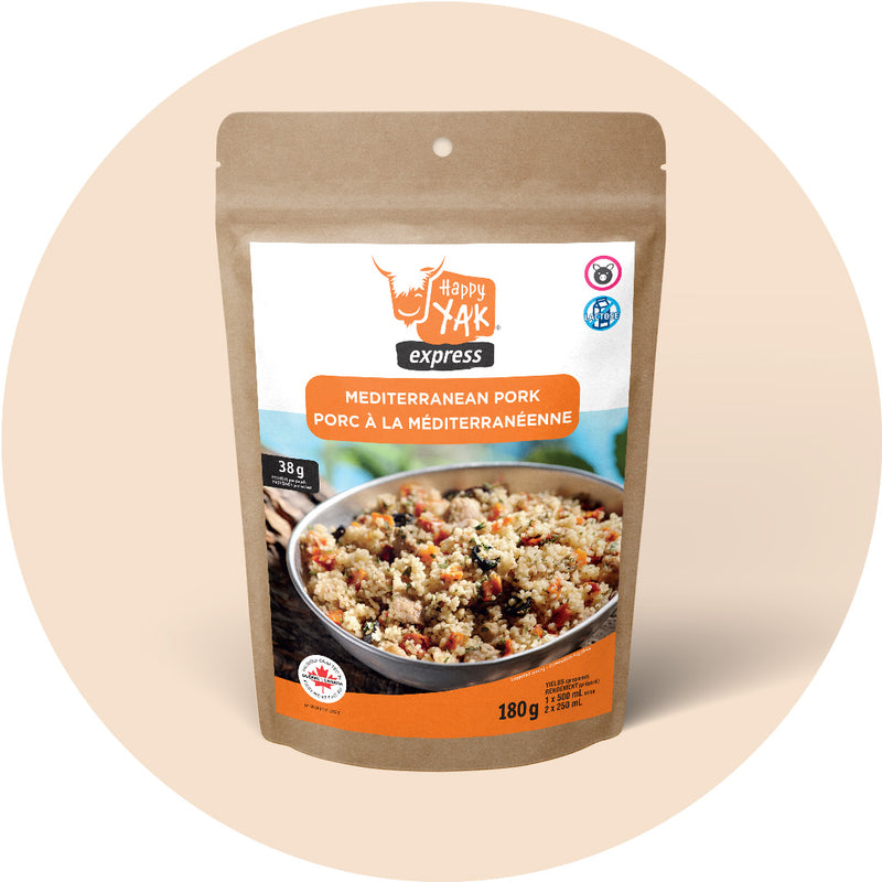 Happy Yak freeze dried mediterranean pork