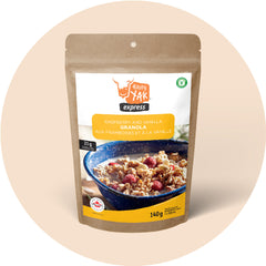 Happy yak free-dried  raspberry and vanilla granola