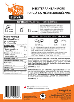 Mediterranean pork nutritional information Happy Yak