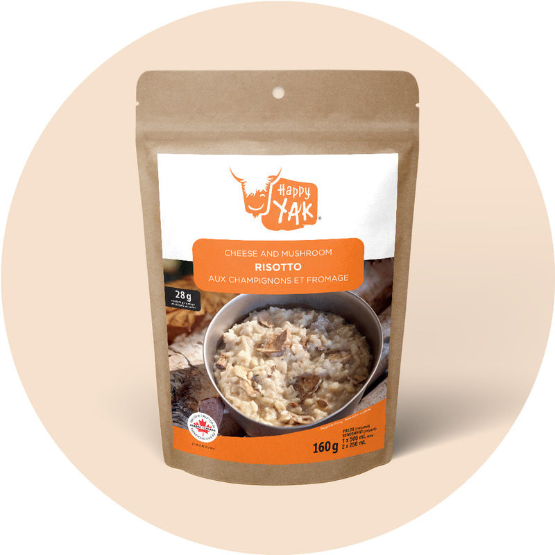 Happy Yak Freeze-Dried Cheese and Mushroom Risotto